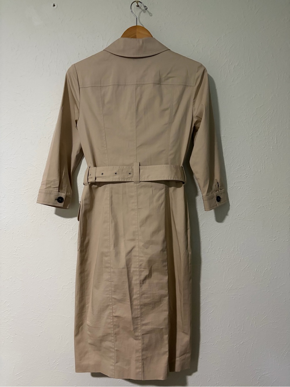 Burberry London Trench Dress Women's Beige with Black Buttons Size8 - Picture 7 of 9